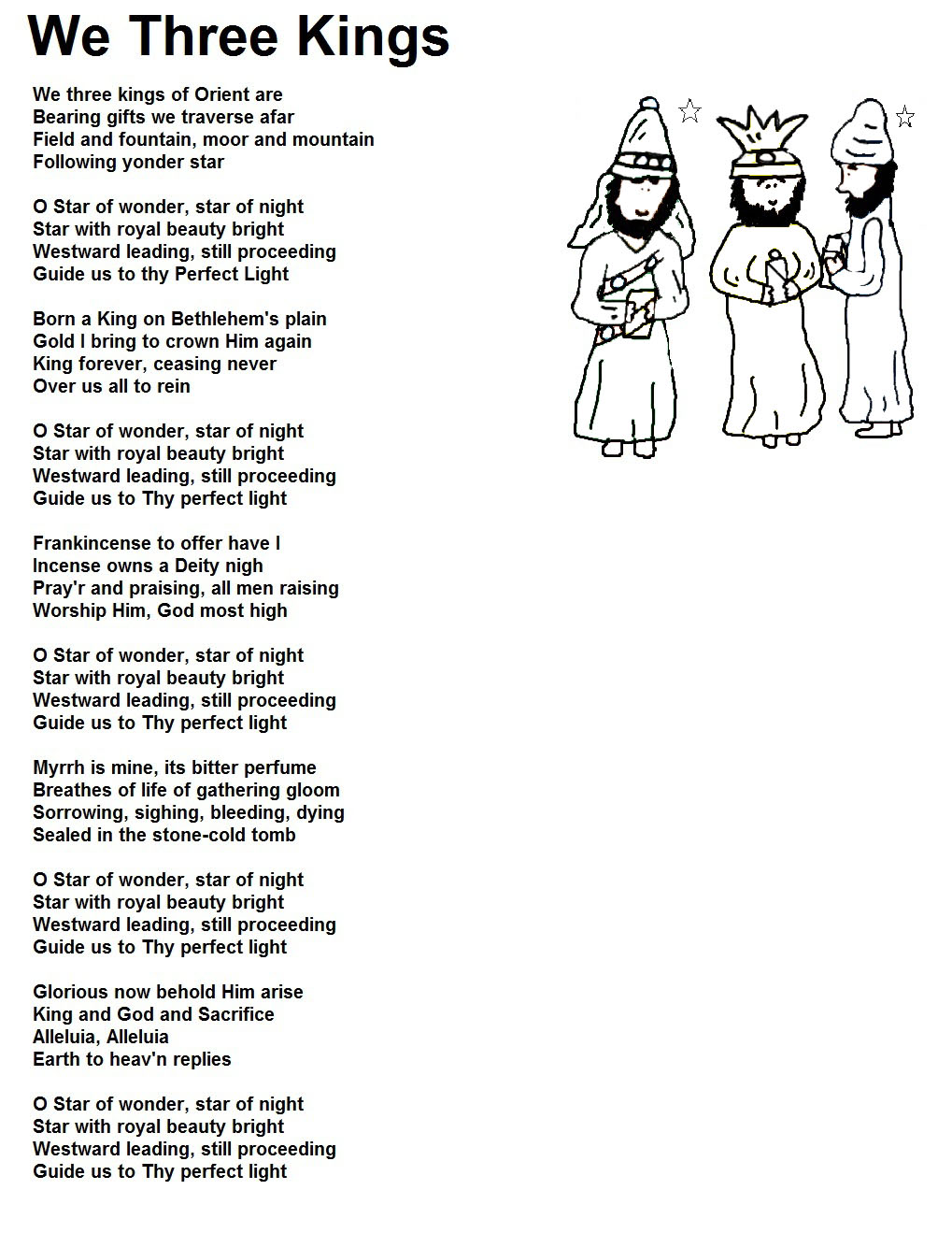 We Three Kings Lyrics